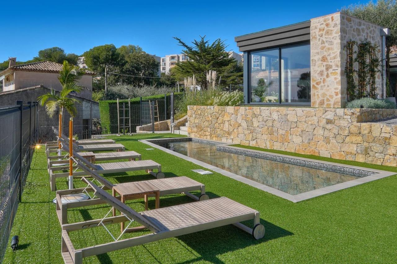 Immogroom - Superbe Villa - Piscine - Vue Mer - Parking - Clim วาลูริส ภายนอก รูปภาพ