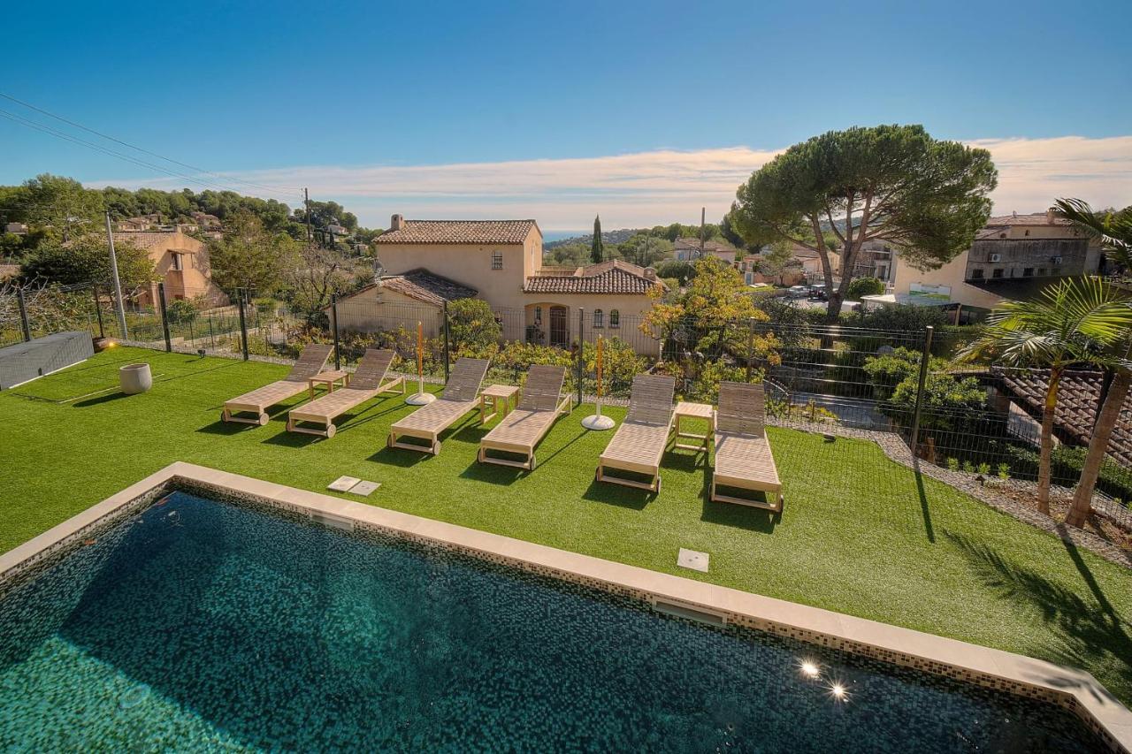 Immogroom - Superbe Villa - Piscine - Vue Mer - Parking - Clim วาลูริส ภายนอก รูปภาพ